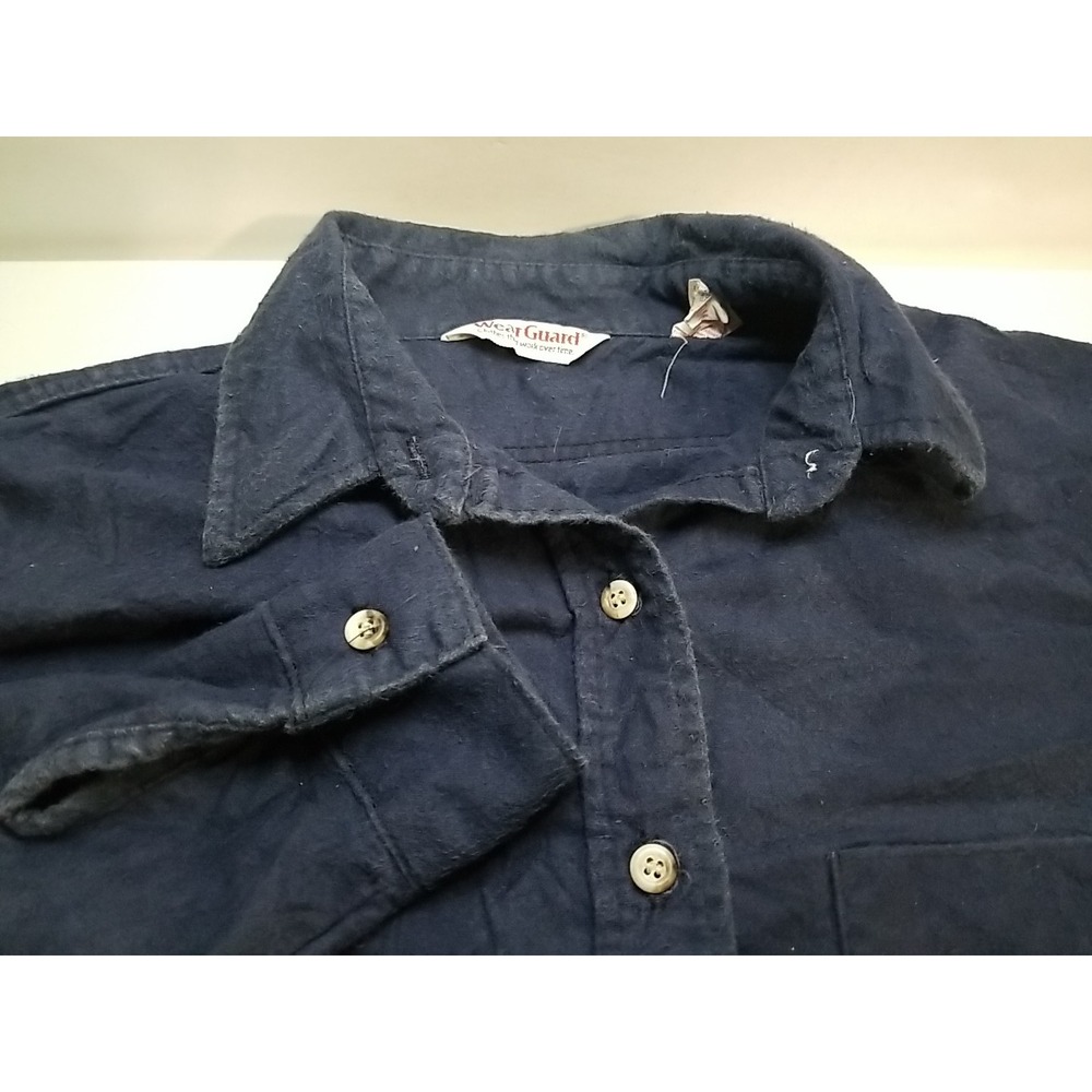 WearGuard Womens Long Sleeve Button Up Shirt Blue Large Casual Workwear